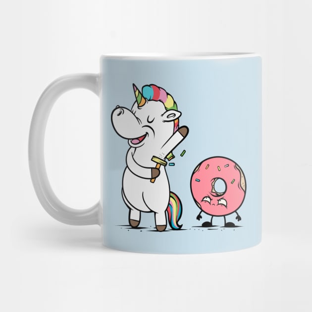 Unicorn Sprinkled Donut Cute And Funny Unicorn by SWIFTYSPADE